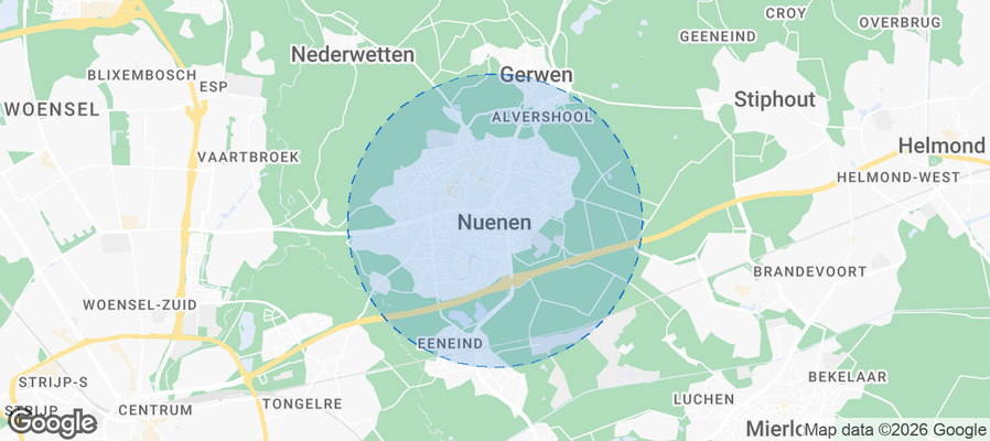 Nuenen Airbnb map